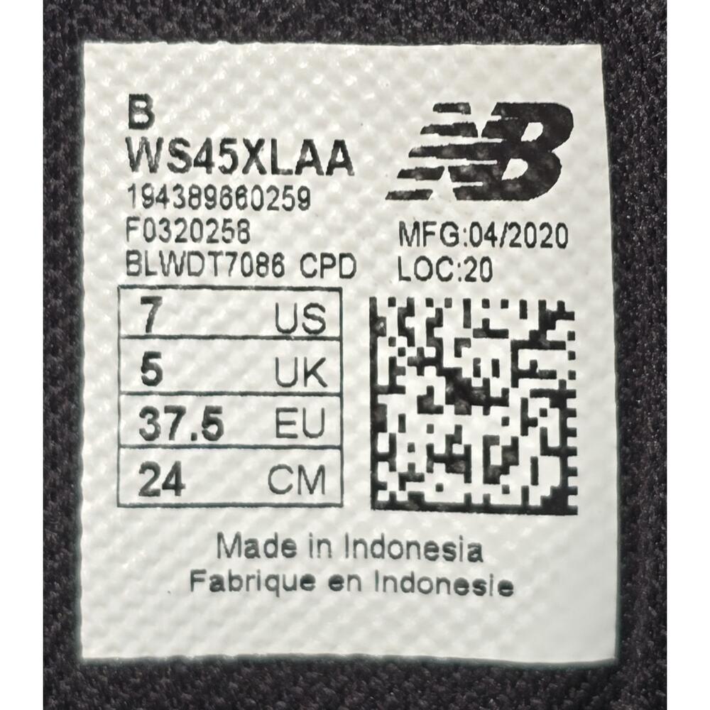 New Balance 45X v1 Women's Black Walking Lifestyle Size 7B WS45XLAA, With Box - Picture 11 of 13